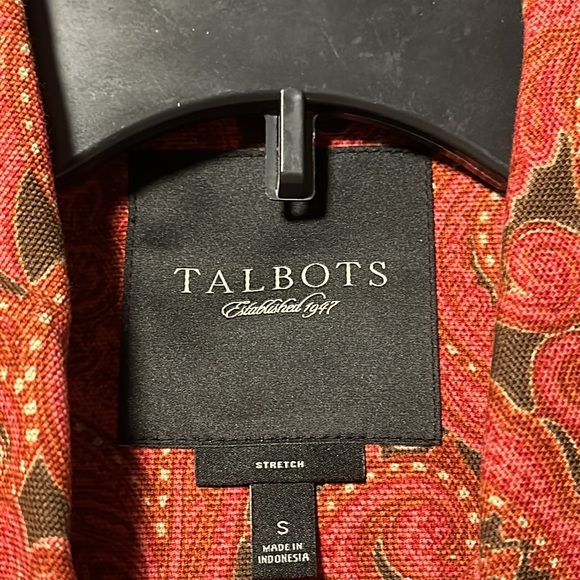 Talbots Paisley Print Stretch A-Line Coat, EUC (Looks New), Size Small - Picture 3 of 11